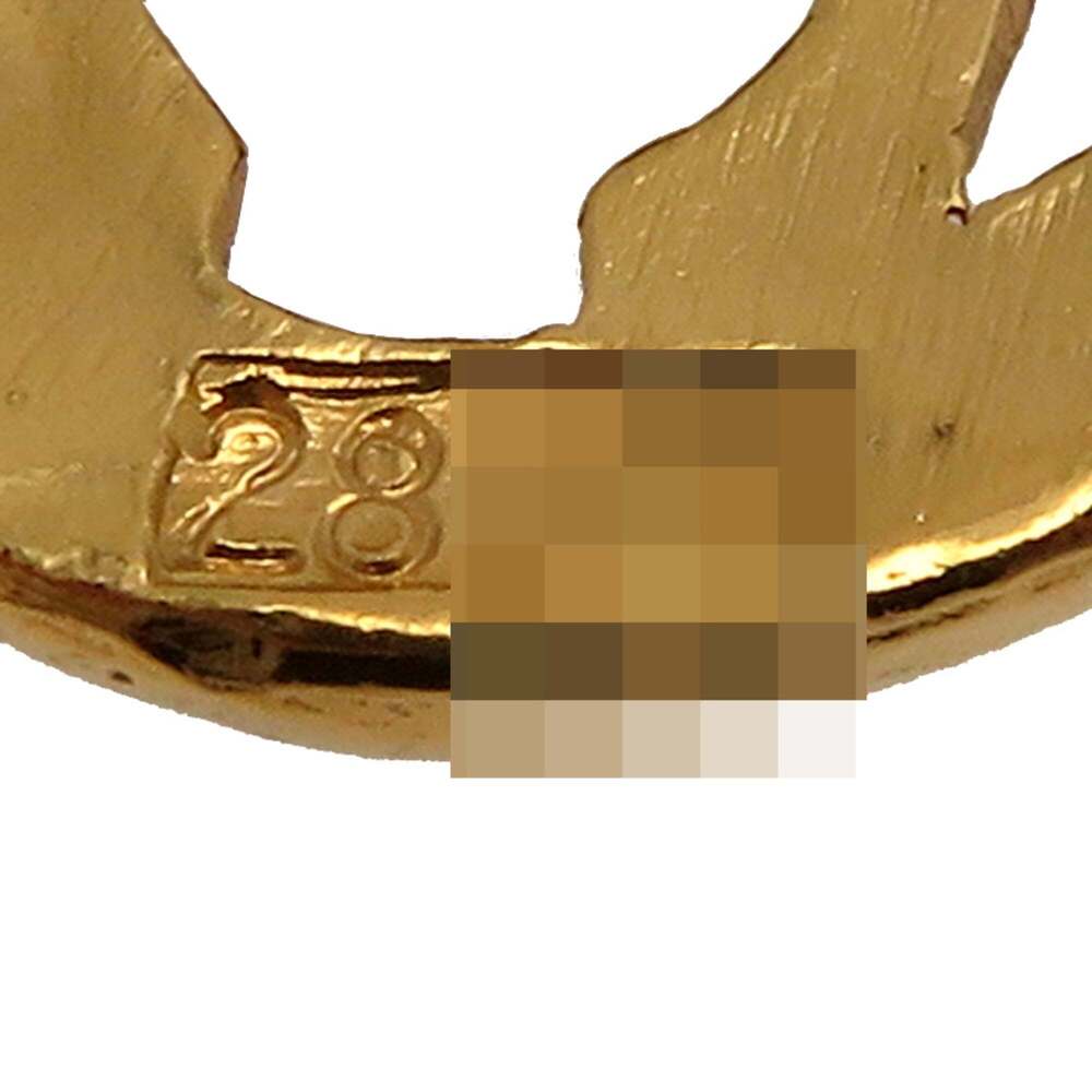 CHANEL Authentic Gold Logo Earrings - Picture 4 of 5